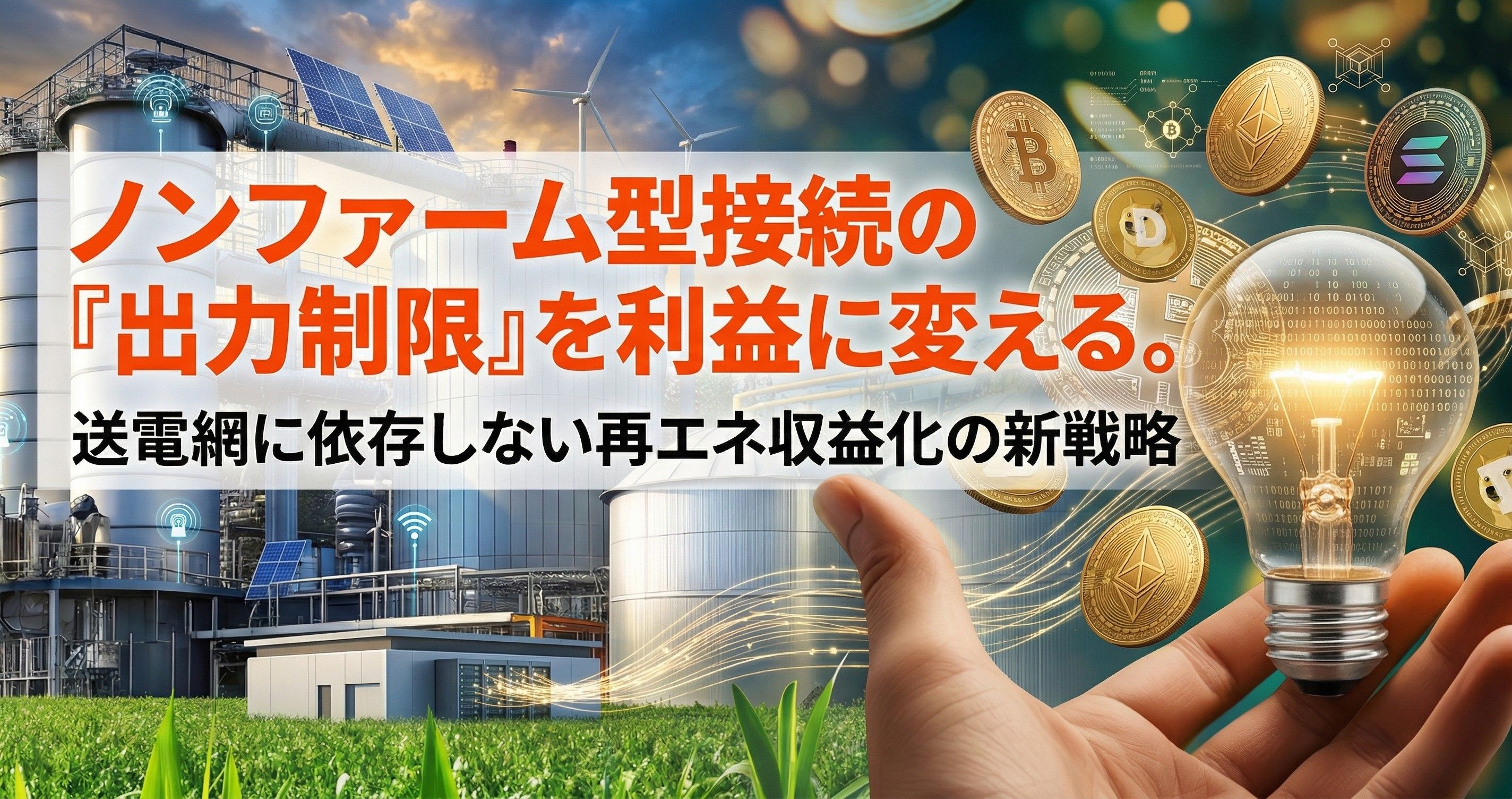 ノンファーム型接続の「出力制限」を利益に変える。送電網に依存しない再エネ収益化の新戦略
