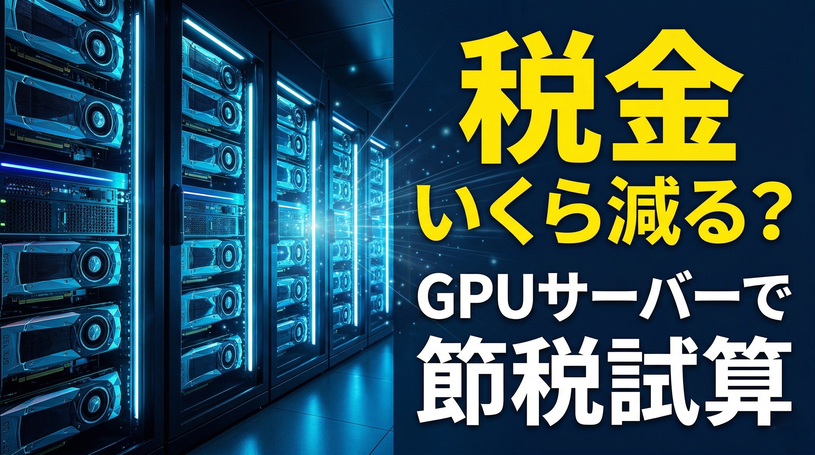 GPUサーバー節税シミュレーター